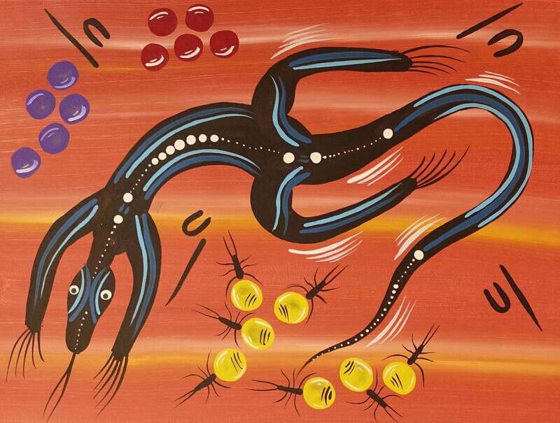 Bush Tucker by Bonita Nungurrayi Williams 31x41cm CAN-BW-03