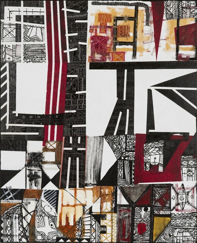 Indigenous Boundary, 2006  by Rusiate Lali 137x112cm