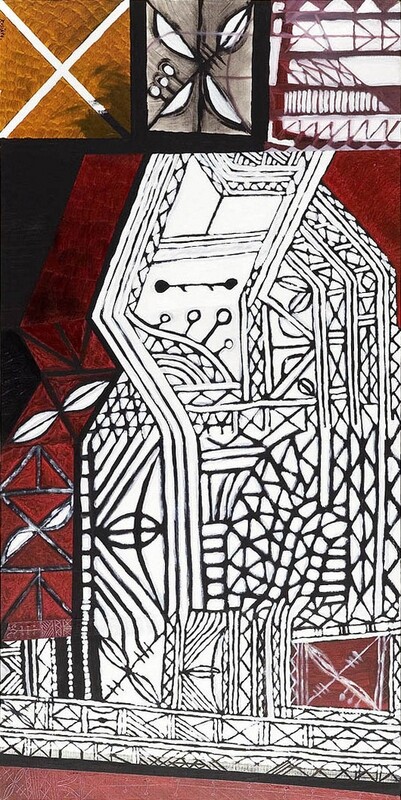 Tribal Survival, 2005 by Rusiate Lali 122x61cm