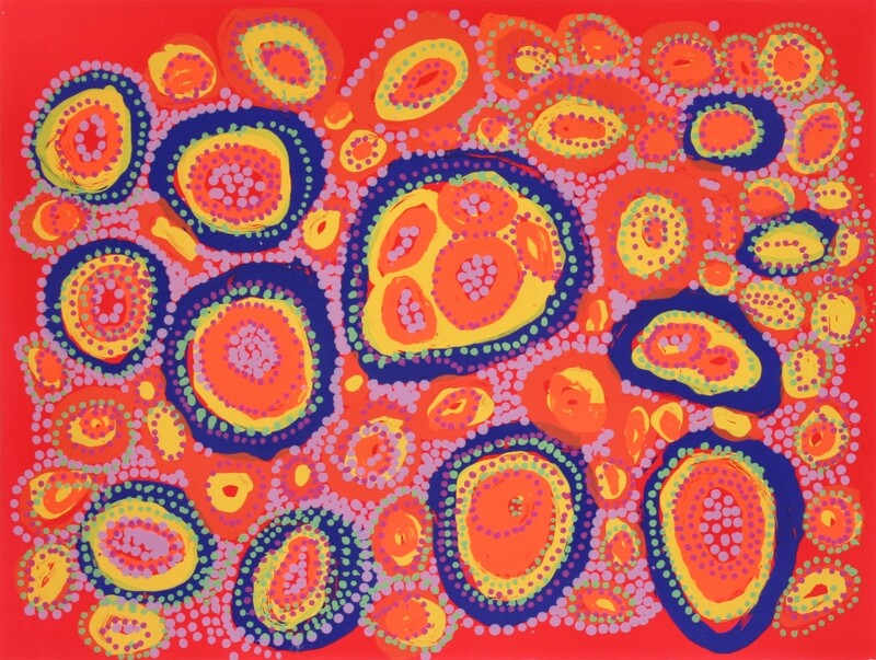 “Wilkinkarra” Screenprint by Mitjili Napanangka Gibson