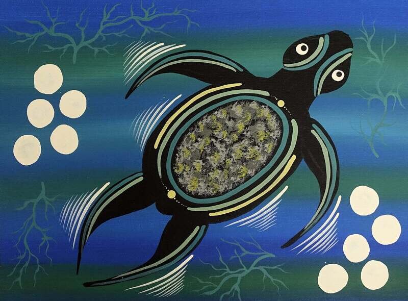 Turtle by Bonita Nungurrayi Williams 31x41cm