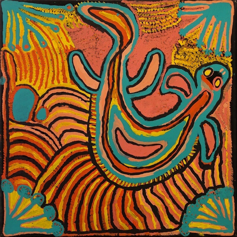 Wati Ngintaka by Pantjiti Lionel 75x75cm Cat 14371PL