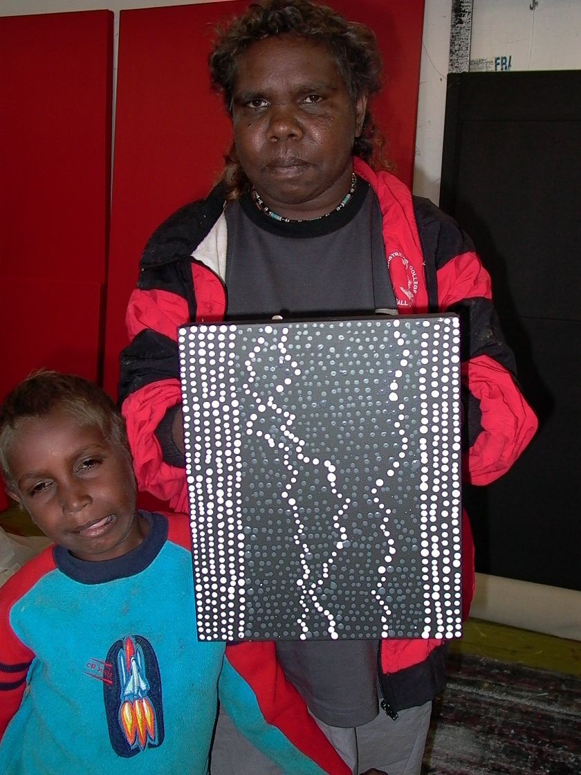 Pirlinyanu Dreaming 2004 by Julie Nangala Robertson, 30x23cm