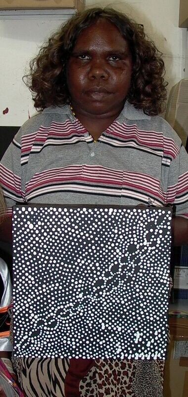 Pirlinyanu 2004 by Julie Nangala Robertson stretched canvas, 30x30cm