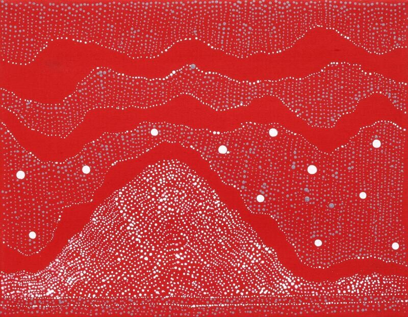 Pirlinyanu Site, 2011 by Julie Nangala Robertson 45x35cm