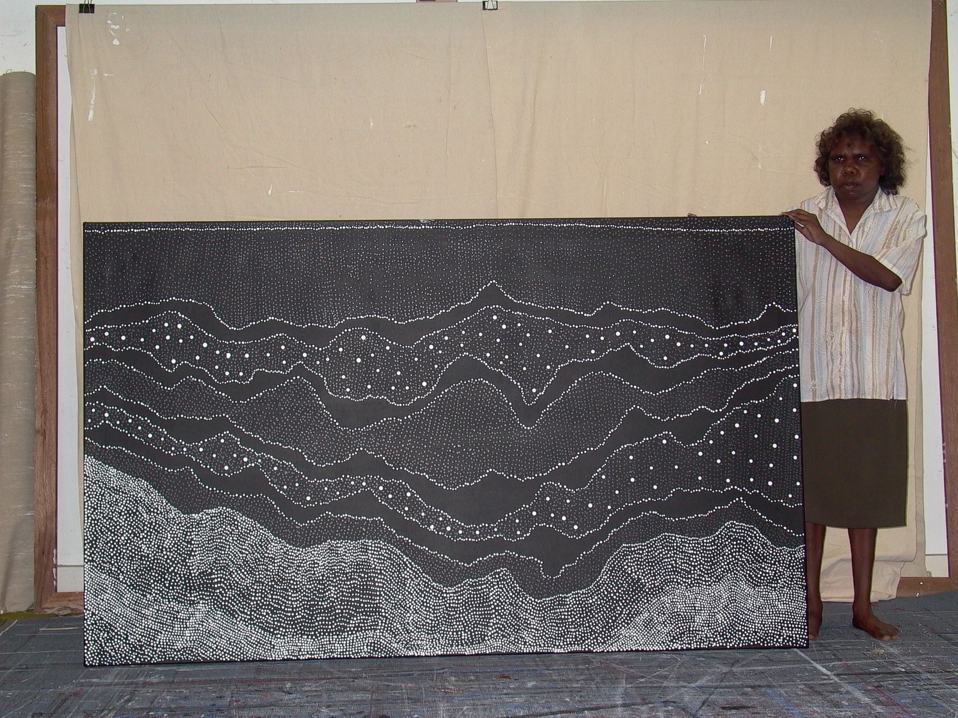 Pirlinyanu Dreaming by Julie Nangala Robertson, 198X122cm Cat 9549JR