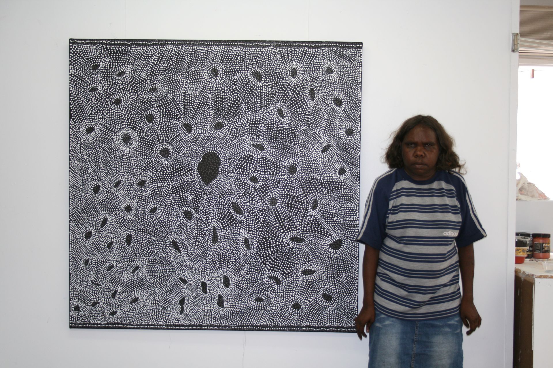 Rockhole Dreaming  by Julie Nangala Robertson 122x122cm