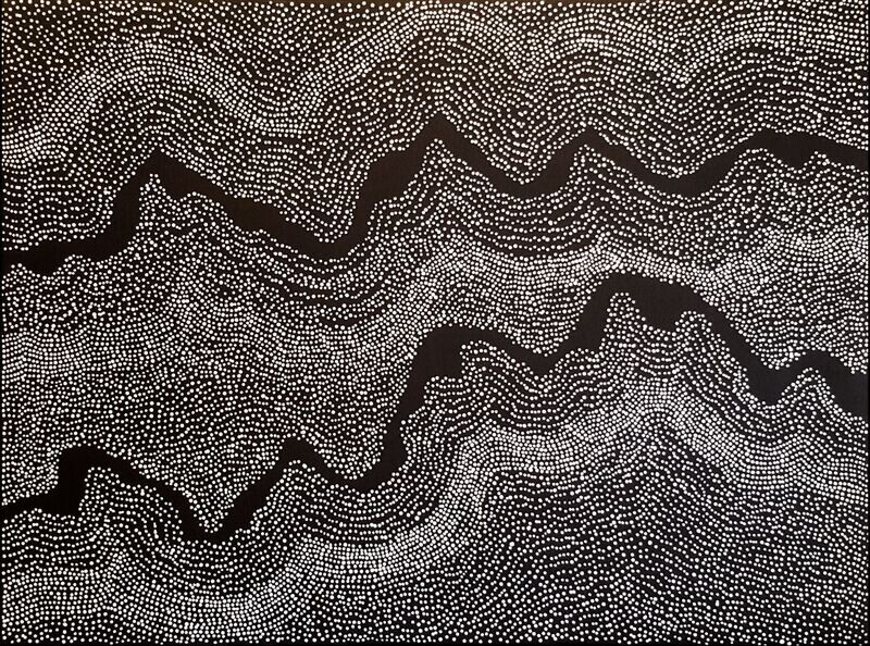 Water Dreaming by Julie Nangala Robertson, 122x91cm