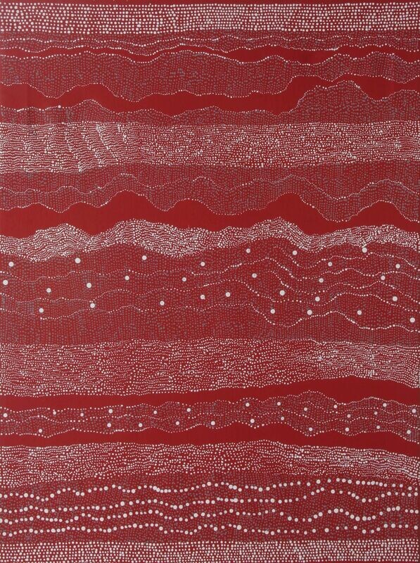 Pirlinyanu Site - Water Dreaming, 2010 by Julie Nangala Robertson, 122x91cm, Cat 14263JR