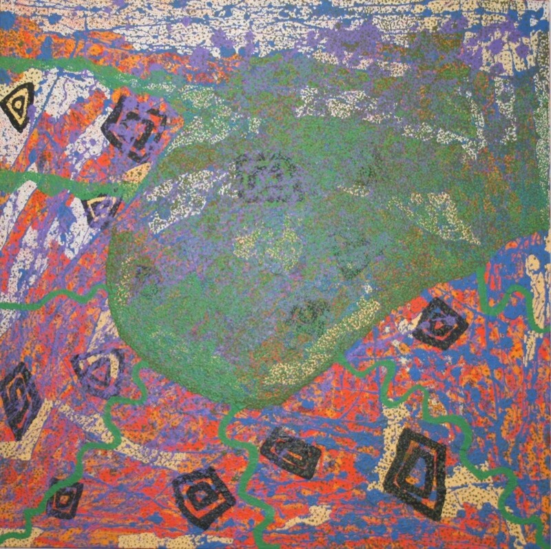 Wildflowers and Foxholes by Jeannie Nakamarra Daniels 122x122cm