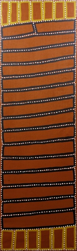 Tingari Cycle (2001) - Walala Tjapaltjarri, 61x198cm, Cat 6366WT