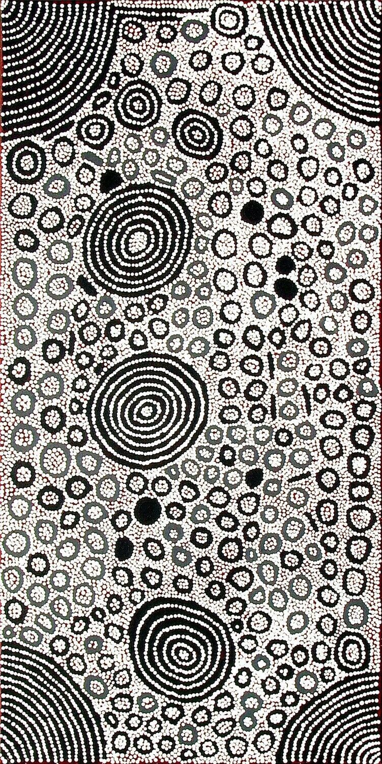 Tingari Cycle by Barney Campbell Tjakamarra 152x76cm