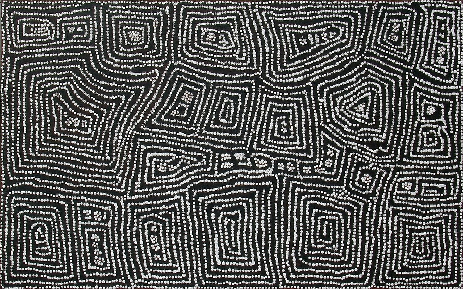 Tingari Cycle (2006) by Barney Campbell Tjakamarra 76x122cm Cat 9553BC