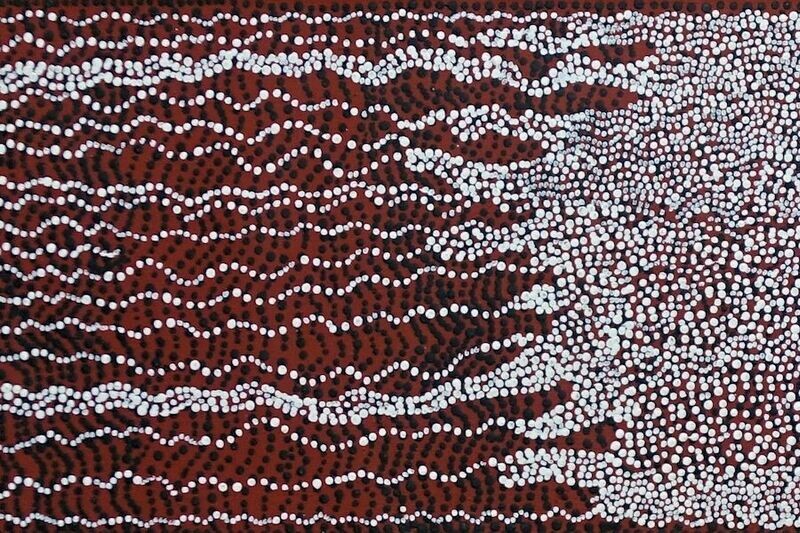 Inland Sea 2003 by Dorothy Napangardi 150x30cm 8070bDN