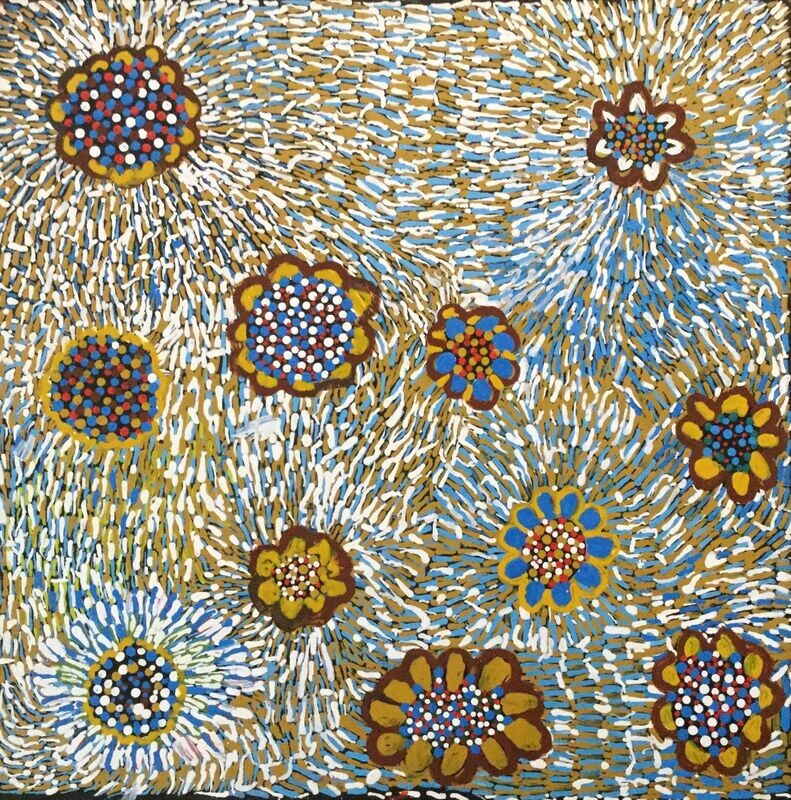 Bush Medicine, 2016 by Rosie Ngwarraye Ross, 40x40cm Cat 14314RR