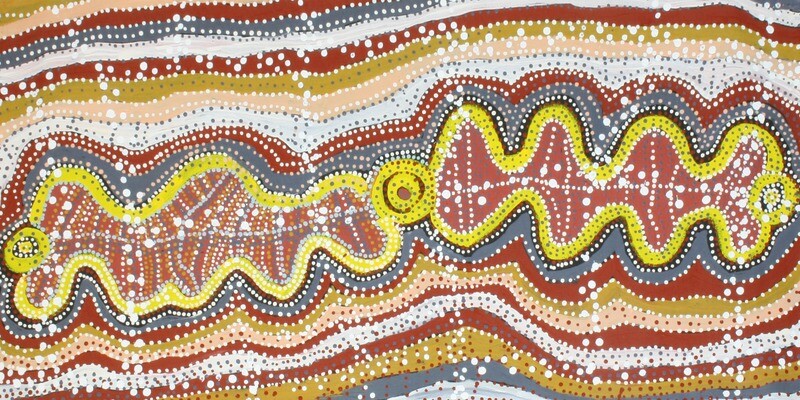Jungunpa (Marsupial Mouse)2004, by Polly Napangardi Watson 122x61cm