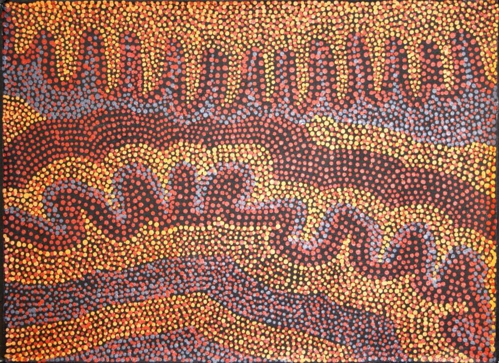 Warnakiji (Bush Tomato) 1999,
by Polly Napangardi Watson 52x39cm Cat 3421PWN