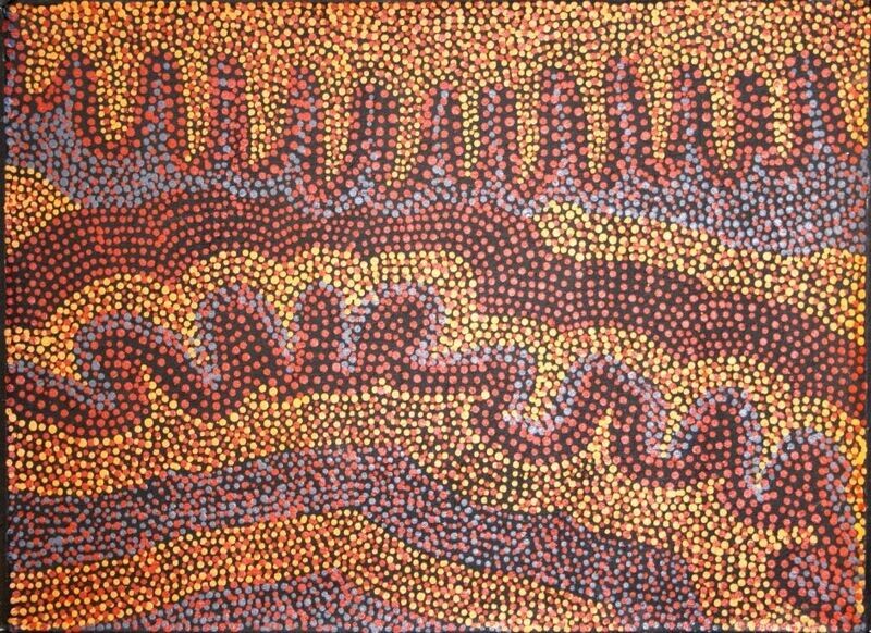 Warnakiji (Bush Tomato) 1999, by Polly Napangardi Watson 52x39cm