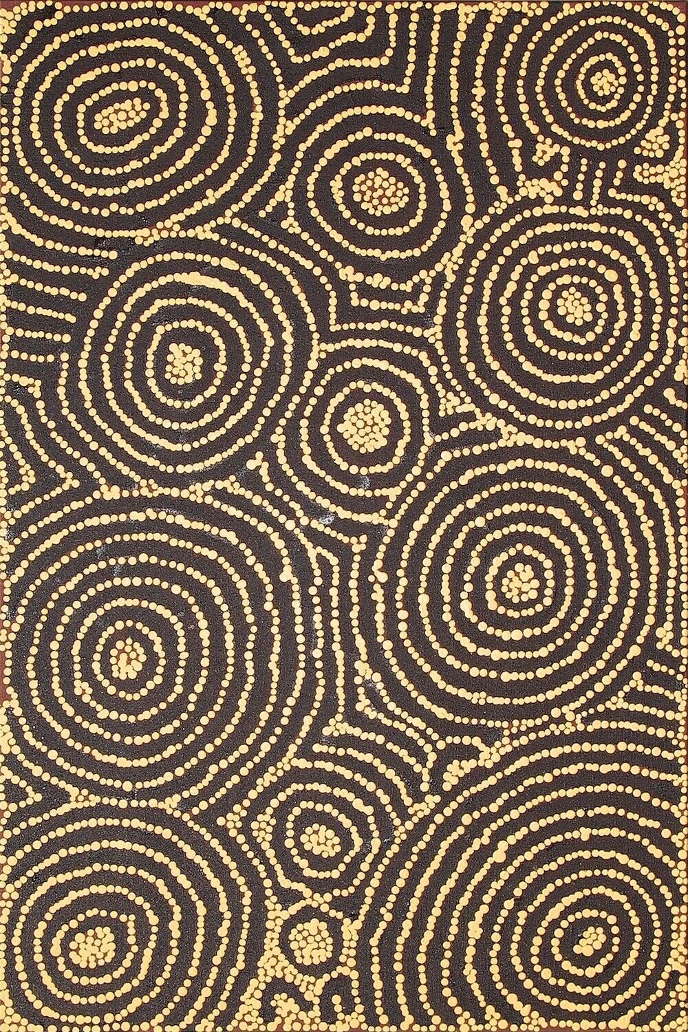 Tingari Cycle, 2005 by Barney Campbell Tjakamarra
91x61cm Cat 9667BC