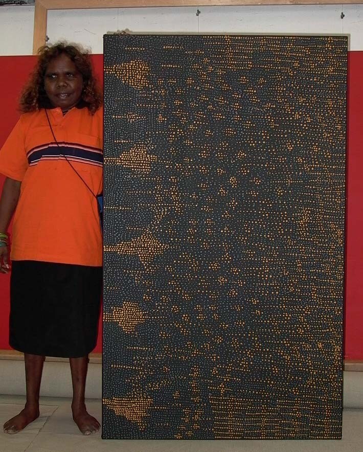 Water Dreaming by Julie Nangala Robertson 91x152cm 8554JJR