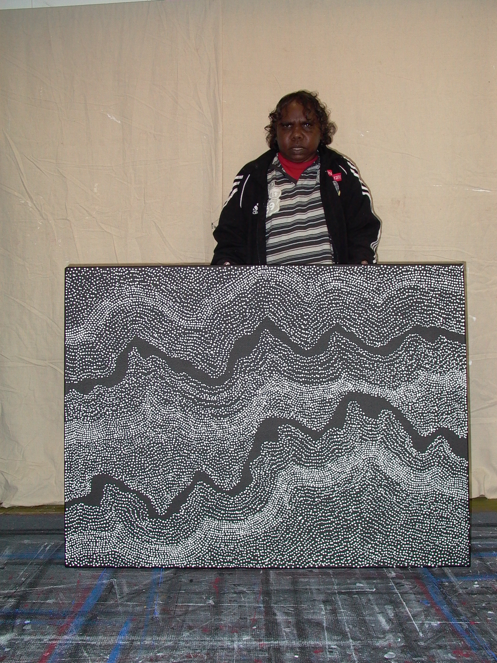 Water Dreaming by Julie Nangala Robertson, 122x91cm