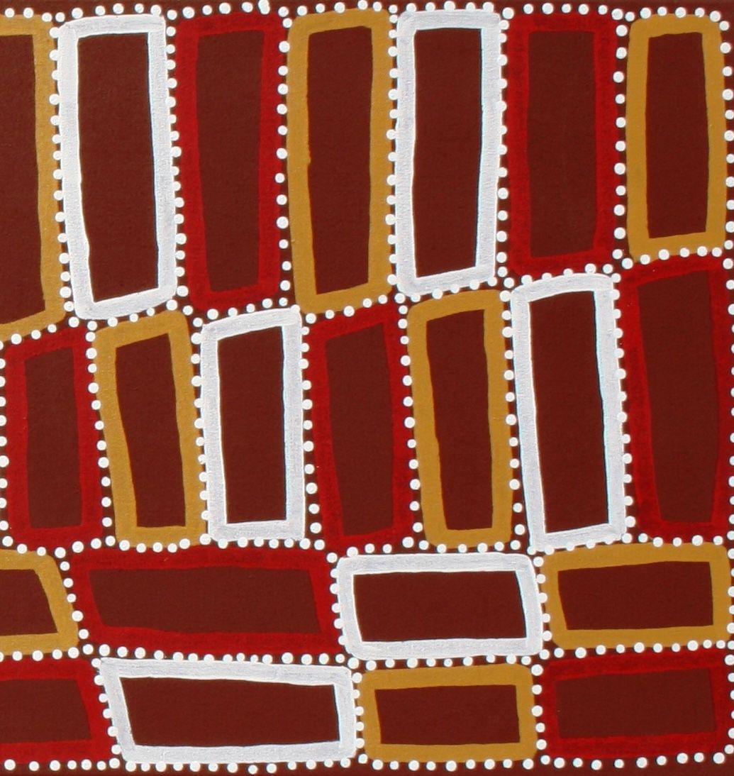 Lake Mackay (the Tingari Cycle), 2005 by Walala Tjapaltjarri 61x198cm