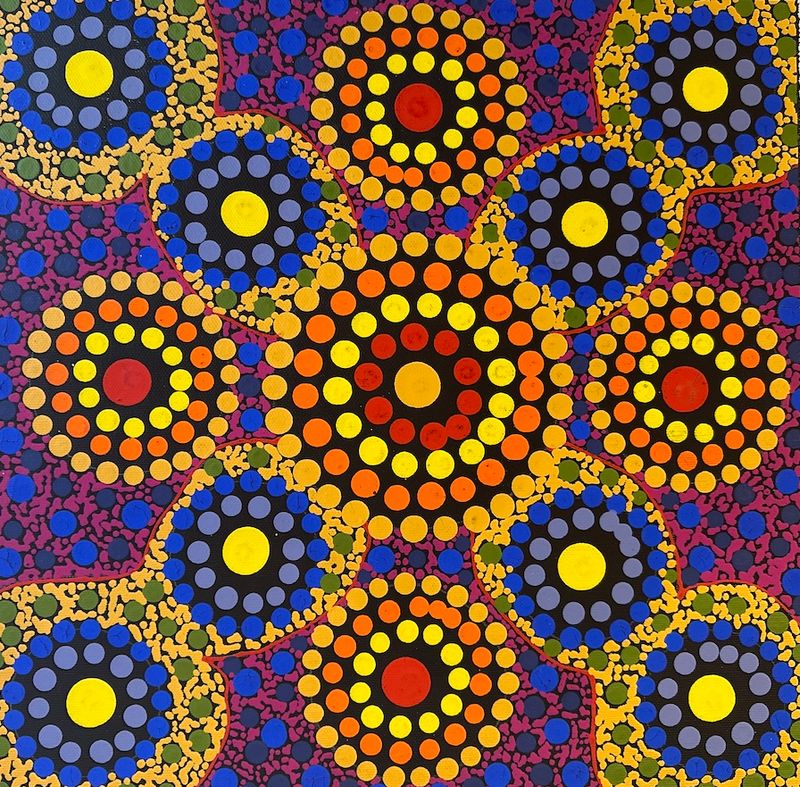 Waterholes by Sharon K. Hayes Peltharre 32x32cm FJ083SKH