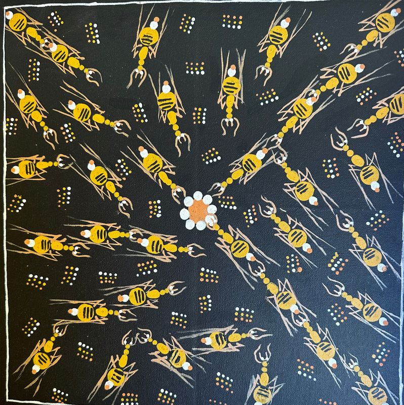 Bush Tucker - Honey Ants by Joan Sultan, 31x31cm FJ045JS