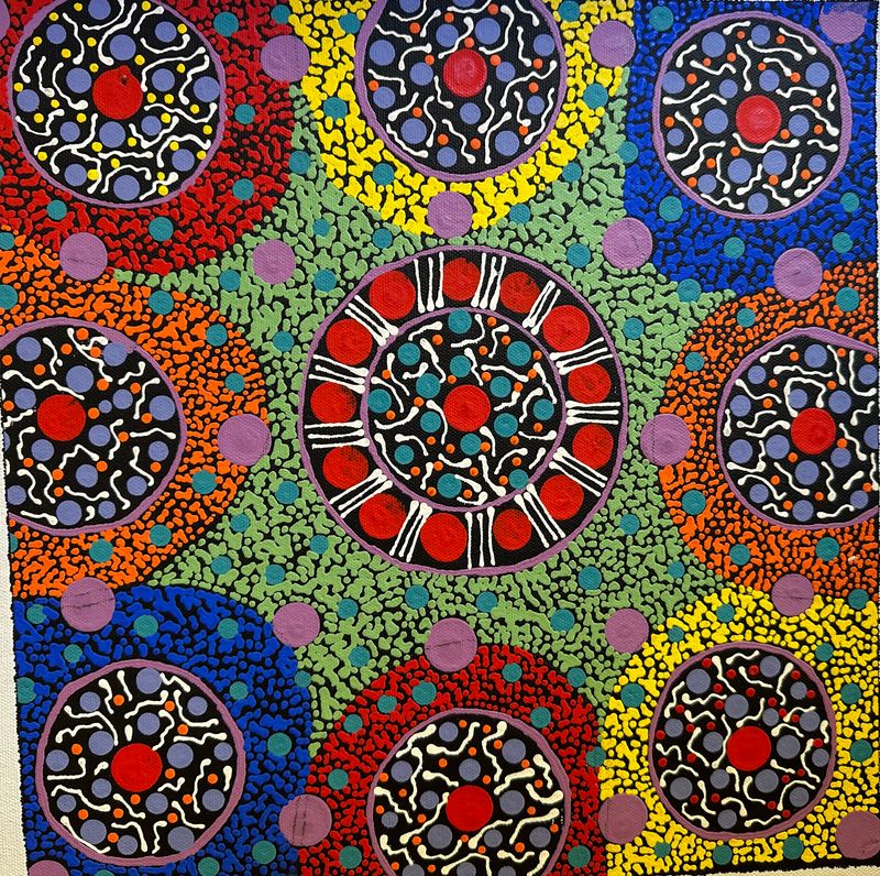 Bushfoods near Wildflowers by Claire E. Hayes Peltharre 32x32cm FJ051CEH