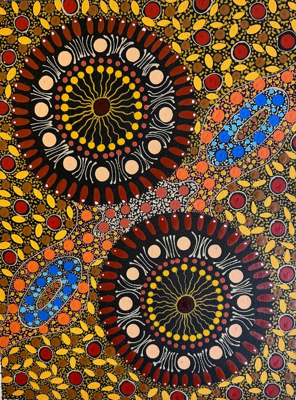 Whirlywinds near Waterholes by Eileen Bloomfield Perrule 32x42cm FJ468EB