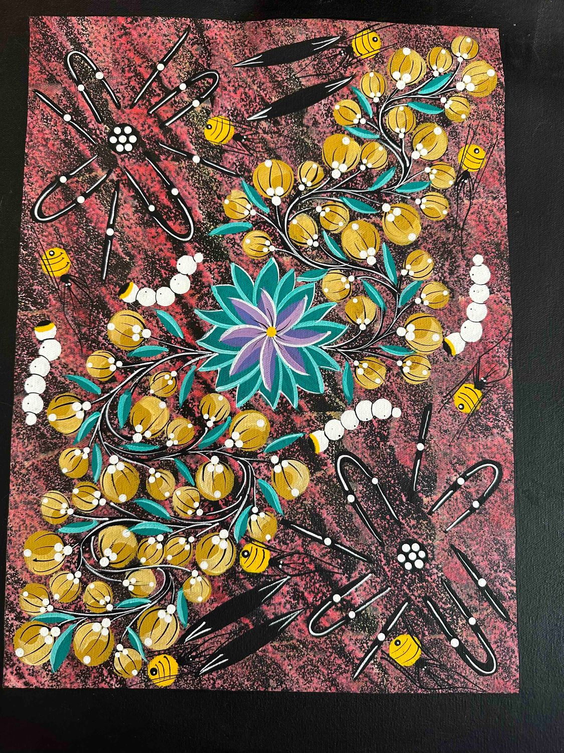 Women gathering Bush Tucker by June Sultan, 30x40cm FJ166JS