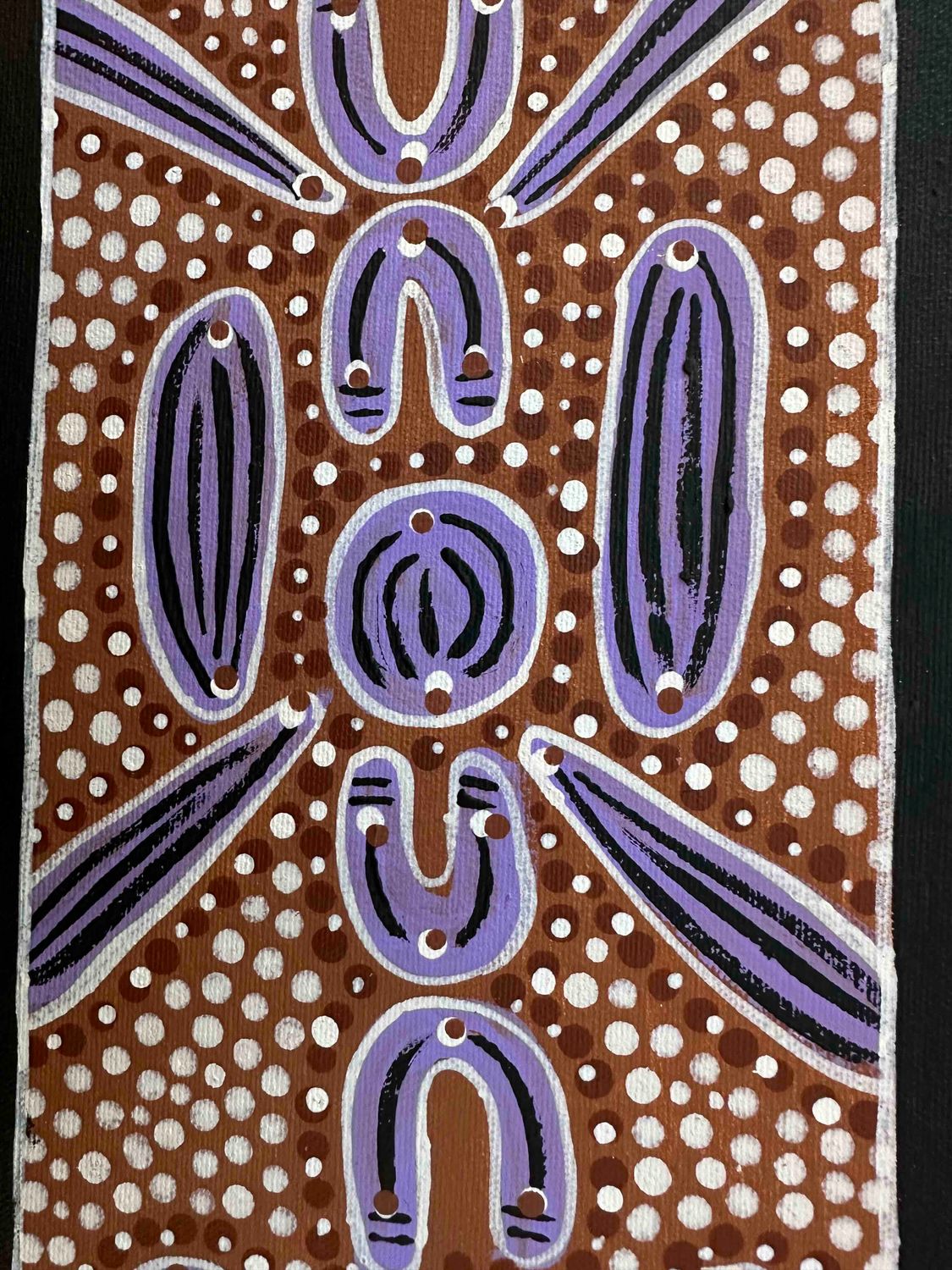 Women with their digging sticks ready to go hunting for their food by Joan Sultan, 15x34cm FJ496JoS