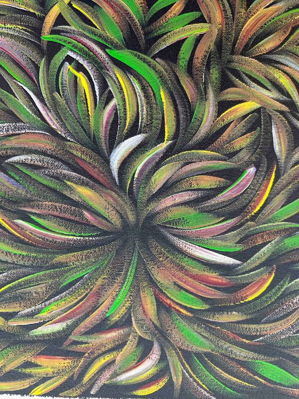 Bush Leaf Medicine by Margaret Scobie, 30x30cm FJ073MS