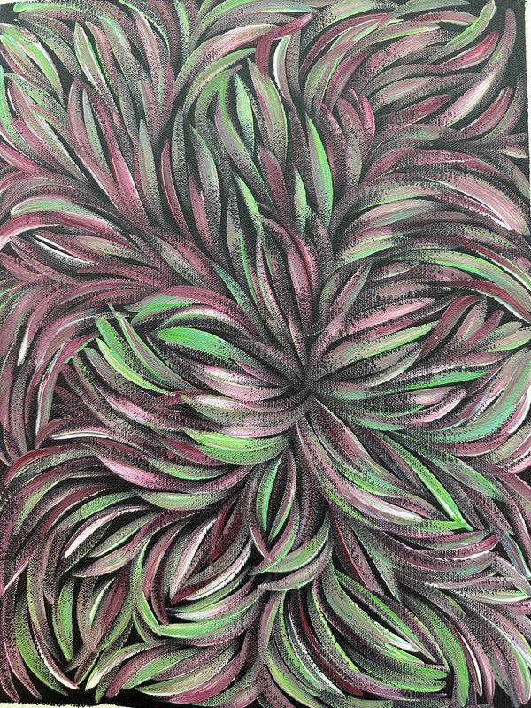 Bush Leaf Medicine by Margaret Scobie, 30X40cm FJ475MS