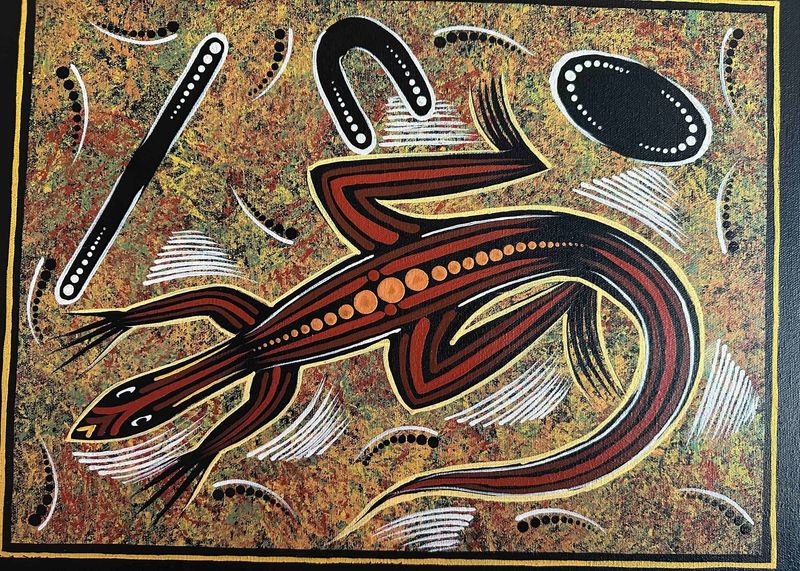 Women Digging for Goanna by Karen Taylor, 30x40cm FJ708KT