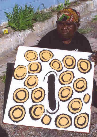 Minyma Tingari 2001 by Ningura Napurrula, 61x61cm Cat 6644NN