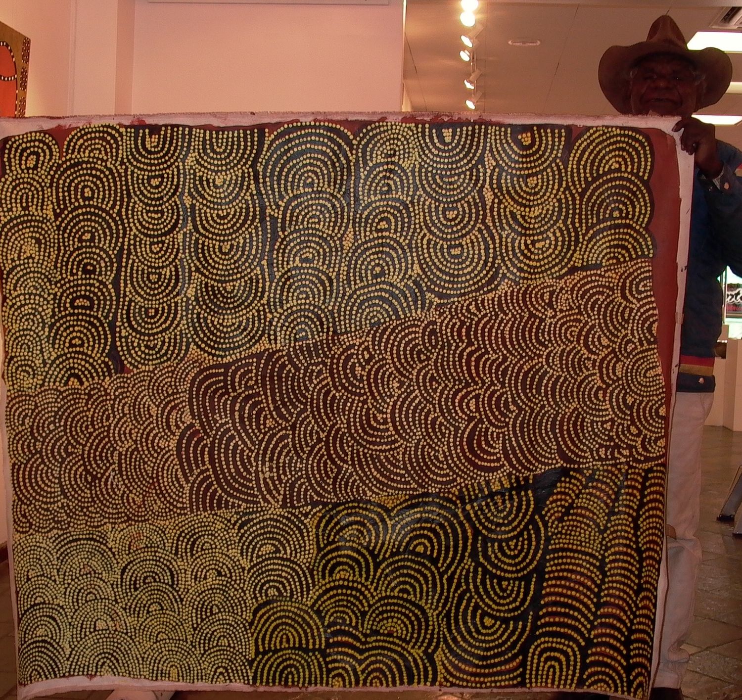 Tingari Cycle 2005 by Ronnie Allan Tjapaltjarri, 130x150cm, 9260RA