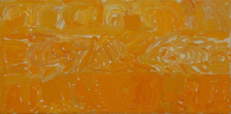 River and Palm Trees '08 by Sonia Kurarra, 30x59cm, Cat 10592SK