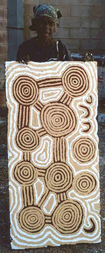 “Marrapinti”, 2001 by Nancy Ross Nungurrayi 122x61cm