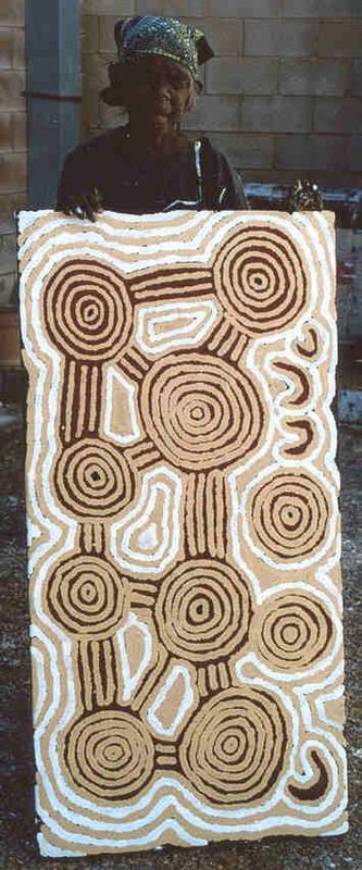 “Marrapinti”, 2001 by Nancy Ross Nungurrayi 122x61cm