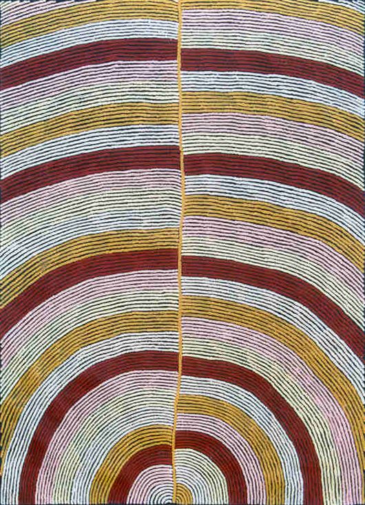 Women's Body Paint for Ceremony by Abie Loy Kemarre, 152x110cm