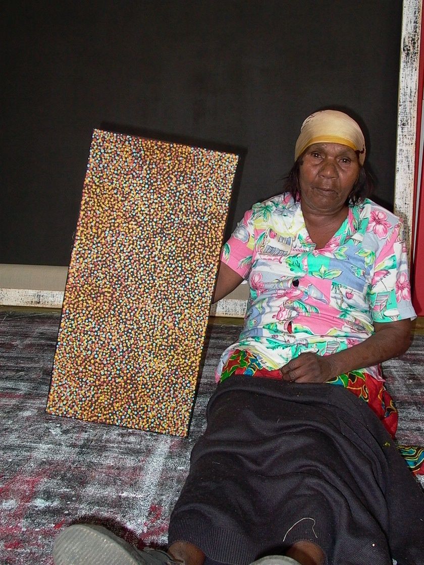 Wataki (Wild Desert Orange) Dreaming by Polly Napangardi Watson, 31x61cm
