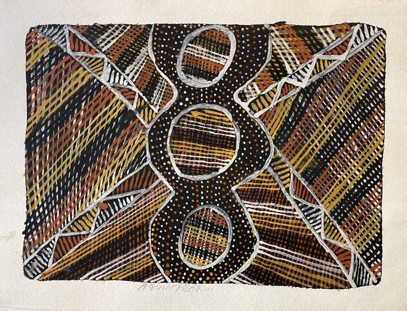 Crocodile Dance by Aquin Pikakui, 29x38cm