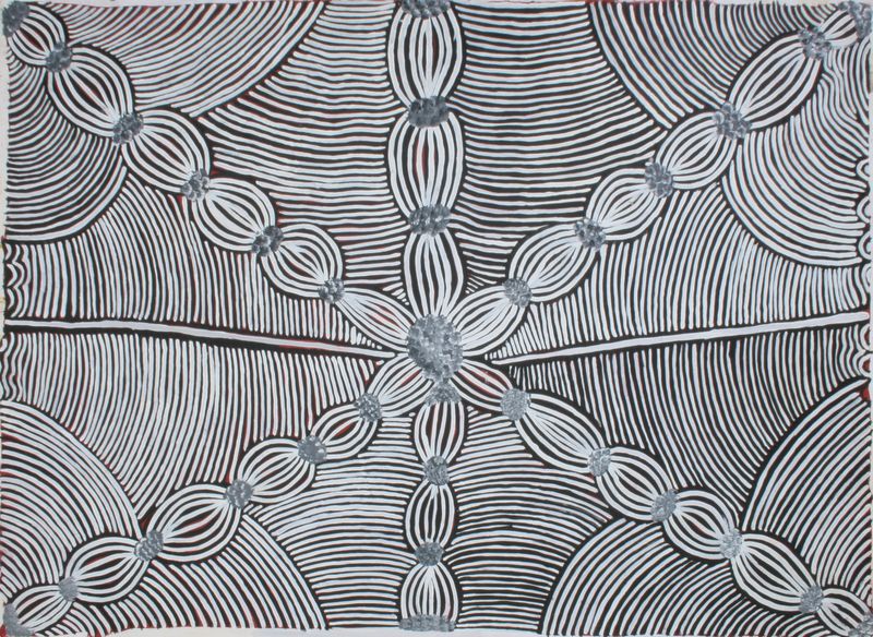 Body Paint designs for Bush Plum Ceremony by June Bird Ngale, 126x92cm