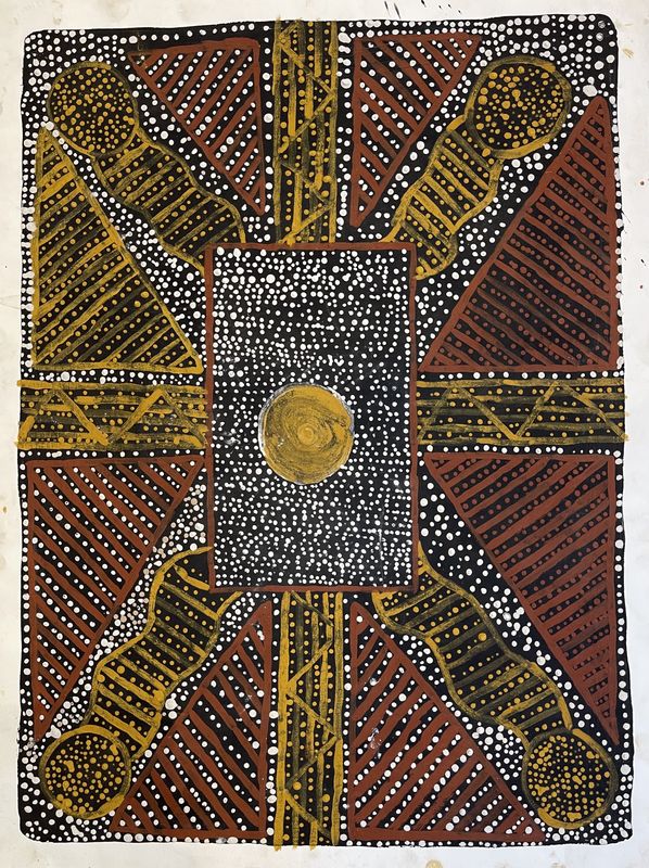 Jilamara '99 by Conrad Tipungwuti, Arches Paper, 57x76cm