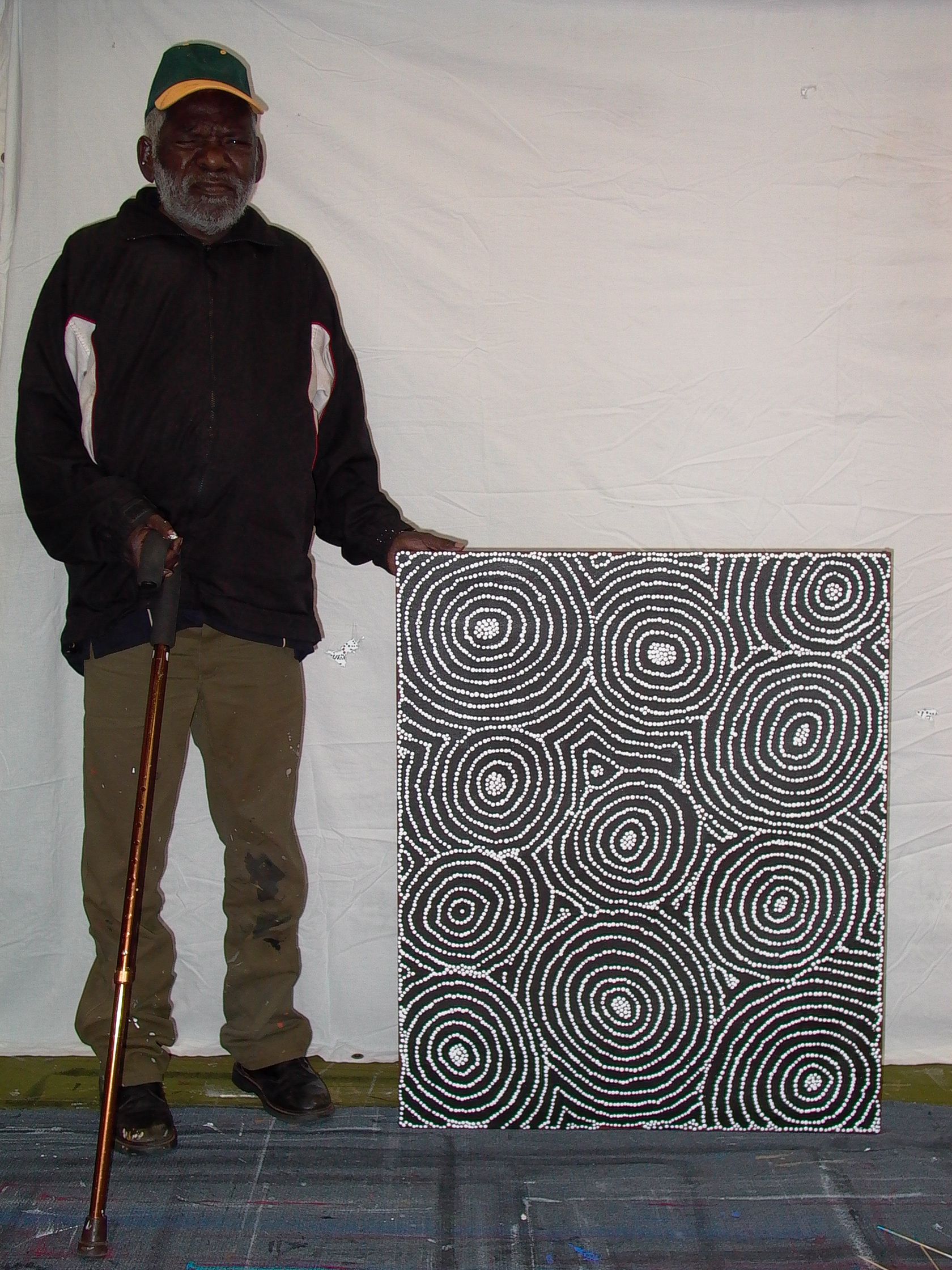 Malliera Ceremony by Barney Campbell Tjakamarra 91x76cm