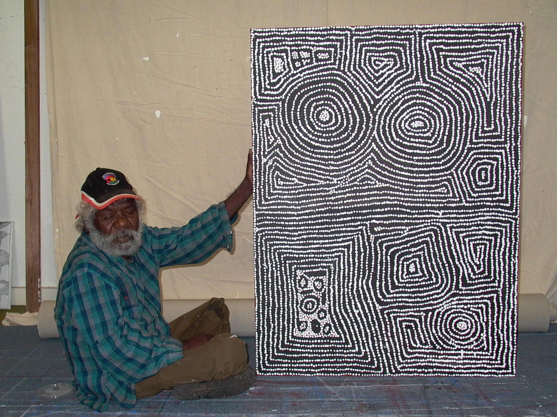 Malliera Ceremonies by Barney Campbell Tjakamarra 91x122cm 9466BC