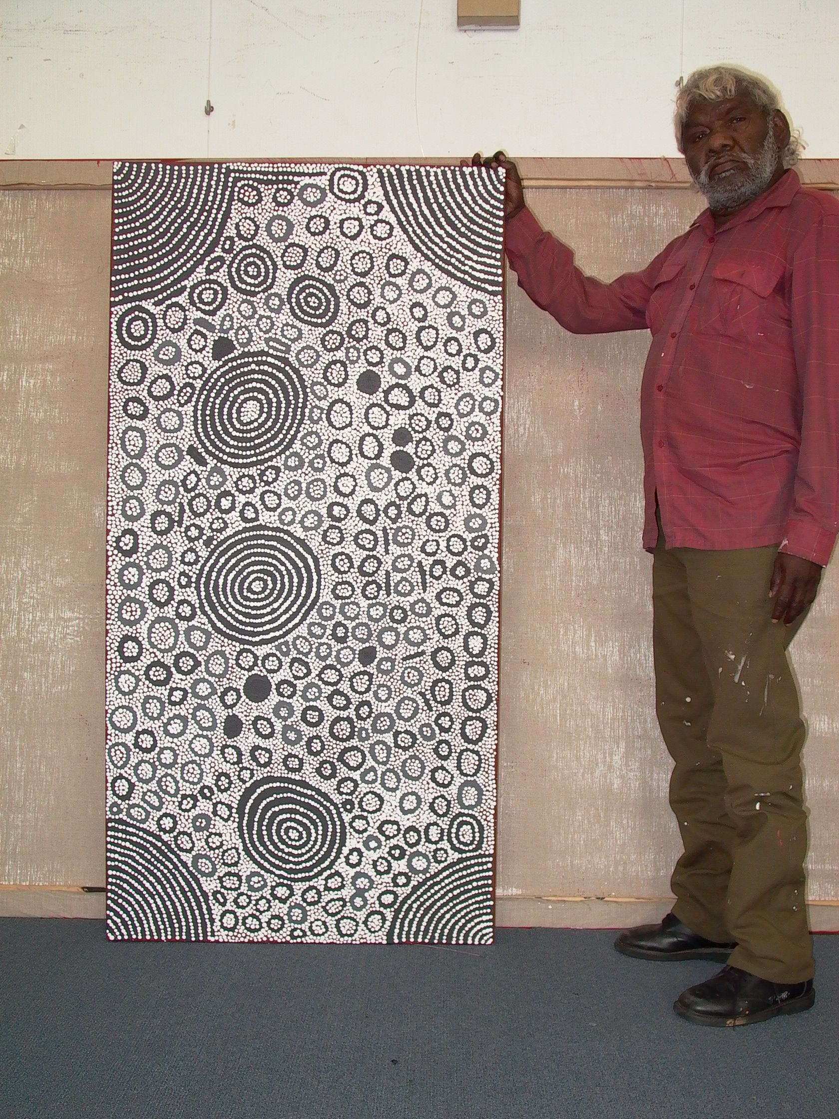 Tingari Cycle by Barney Campbell Tjakamarra 152x76cm 9396BC