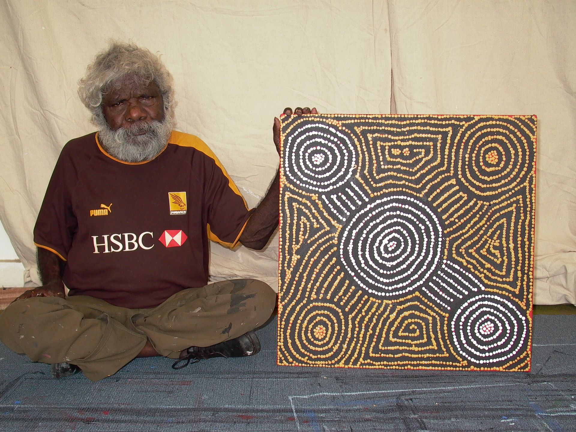 Tingari Cycle by Barney Campbell Tjakamarra 61x61cm 9496BC