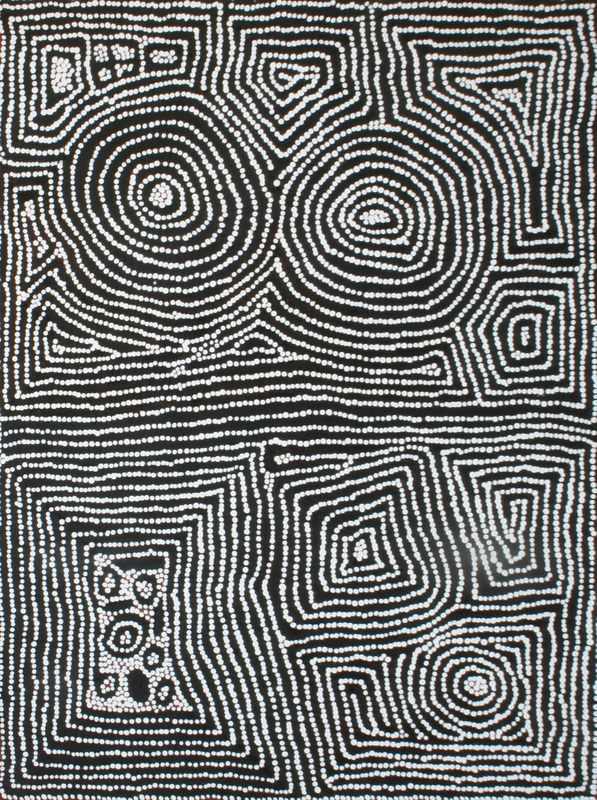 Malliera Ceremonies by Barney Campbell Tjakamarra 91x122cm